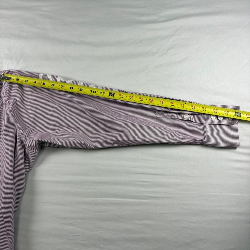 Ariat ReAL Button Down Shirt‎ Womens 1X Purple Striped Logo Sleeve Western - Picture 12 of 12